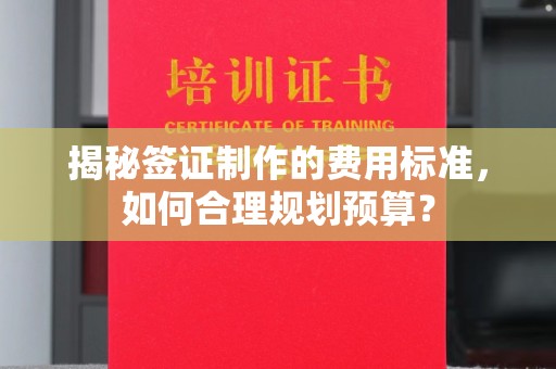 临沧揭秘签证制作的费用标准，如何合理规划预算？