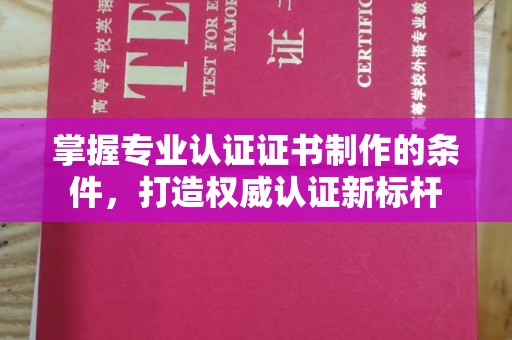 临沧掌握专业认证证书制作的条件，打造权威认证新标杆