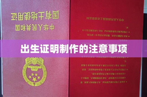 临沧出生证明制作的注意事项