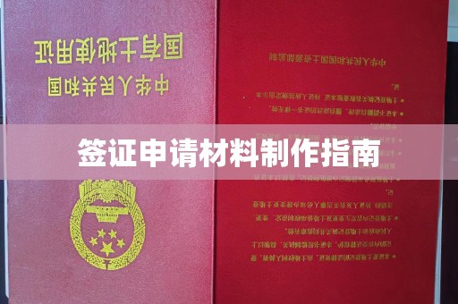 临沧签证申请材料制作指南